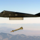 An F-117 drops a laser-guided bomb on a test mission over California (US Air Force)
